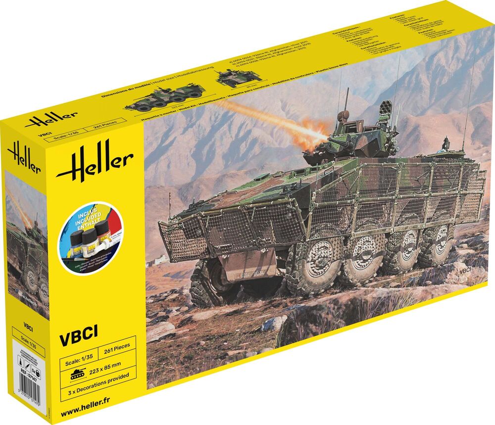 1:35 Heller 57147 Vbci Military Vehicle - Starter Kit