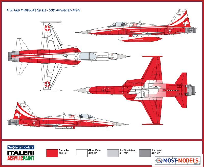 1:72 Italeri 1395 F-5E Tiger II Patr. Suisse 50th ...