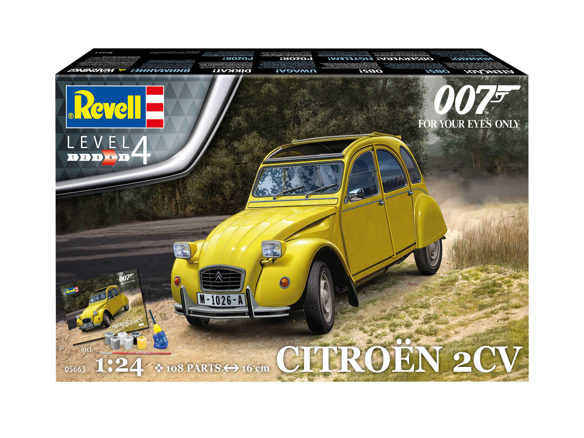 Coffret cadeau Revell - Citroen 2CV (James Bond 007) For Your Eyes Only -  Kits maquettes tout inclus - Maquettes