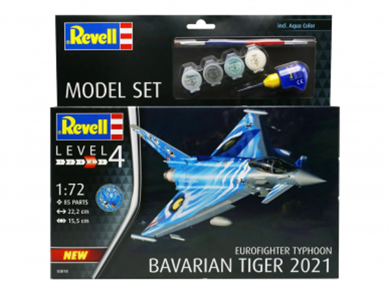 Revell 63818 Coffret Maquette Avion Eurofighter Typhoon Bavarian Tiger  2021 1/72