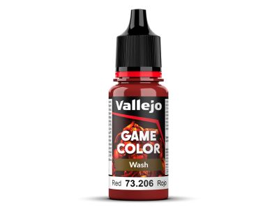 Vallejo 73206 Game Color Wash - Red - Acryl - 18ml - 003 73206 game color wash newic - VAL73206-XS