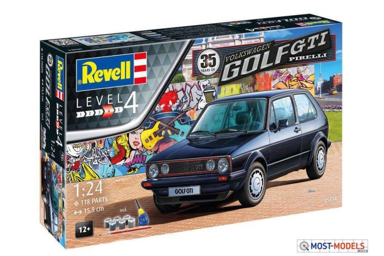 1:24 Revell 05694 35 Years VW Golf 1 GTI Pirelli - Gift Set - 05694 revell 1 - REV05694