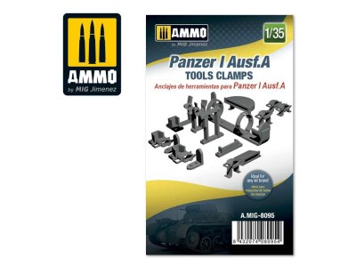 1:35 AMMO MIG 8095 Panzer I Ausf.A Tools Clamps - 135 panzer i ausfa tools clamps - MIG8095