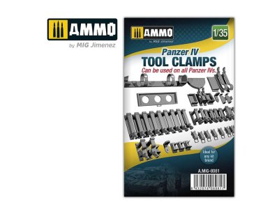 1:35 AMMO MIG 8081 Panzer IV Tool Clamps - 135 panzer iv tool clamps - MIG8081