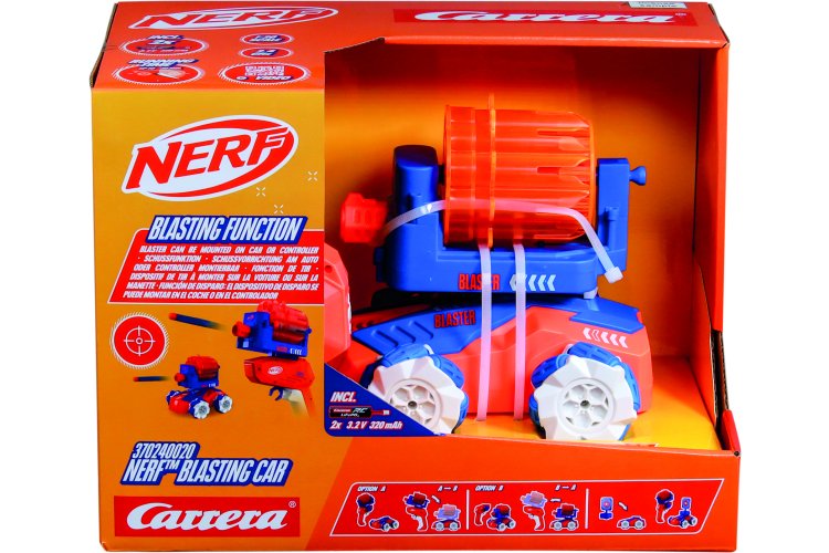 Carrera RC Auto Nerf™ Blasting Car - Rood Blauw - 2,4GHz - 370240020 verpackung front high - CAR370240020