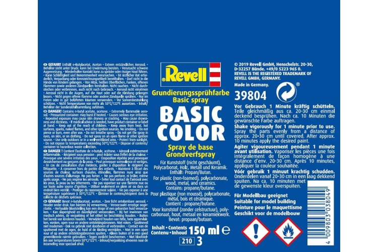 Revell 39804 Basic Color - Primer - Spray - 150ml - 39804 etikett - REV39804