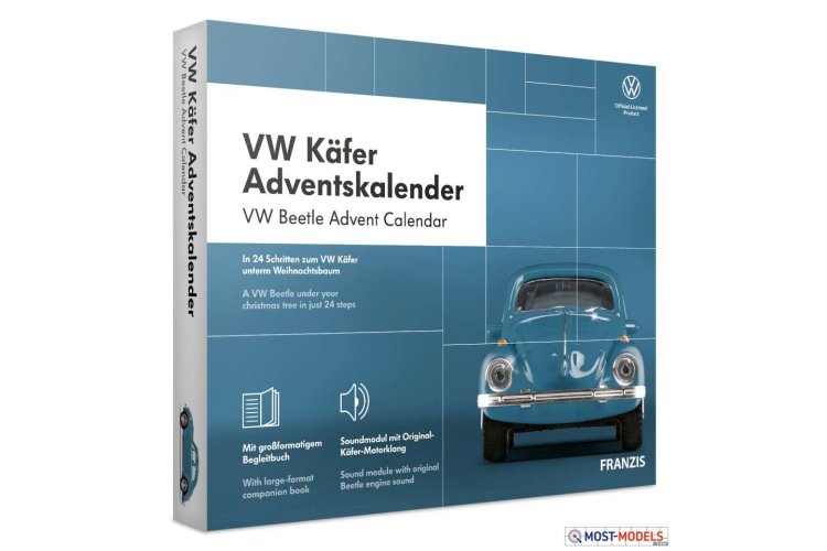 1:43 Franzis 67098-4 Volkswagen Beetle Adventskalender - 67098 4 b boxfront 3d 96 dpi beetleac 1 - FR67098-4