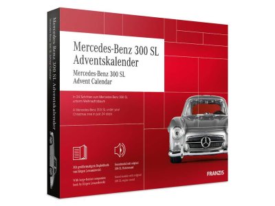 1:43 Franzis 67129-5 Mercedes-Benz 300 SL Advent Calender - 67129 5 d box front 3d 72 dpi 300sl ac - FR67129-5