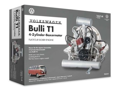 1:3 Franzis 67152-3 Volkswagen T1 Bulli Model Engine Kit - 67152 3 e boxfront 3d 300 dpi vw bulli t1 engine - FR67152-3