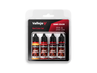 Vallejo 72377 Game Color - Red Color Set - Acryl Set - 72377 red color set gc front - VAL72377-XS