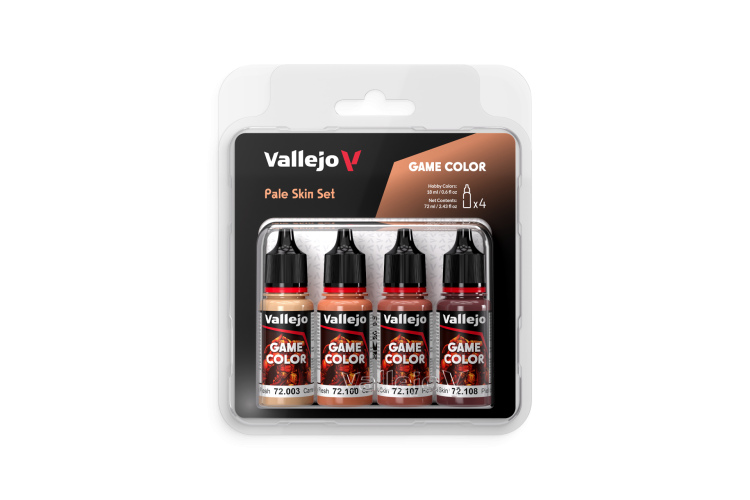 Vallejo 72379 Game Color - Pale Skin Color Set - Acryl Set - 72379 pale skin set gc front 1 - VAL72379-XS