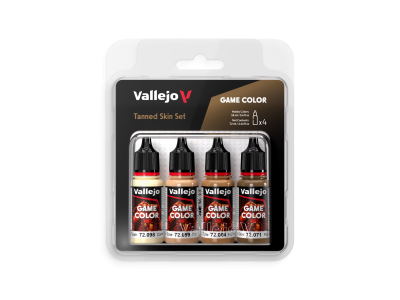 Vallejo 72380 Game Color - Tanned Skin Color Set - Acryl Set - 72380 tanned skin set gc front - VAL72380-XS