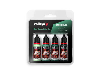 Vallejo 72383 Game Color - Cold Green Color Set - Acryl Set - 72383 cold green color set gc front - VAL72383-XS