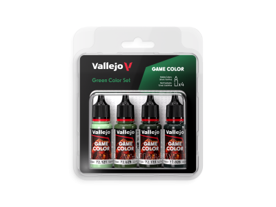 Vallejo 72384 Game Color - Green Color Set - Acryl Set - 72384 green color set gc front - VAL72384-XS