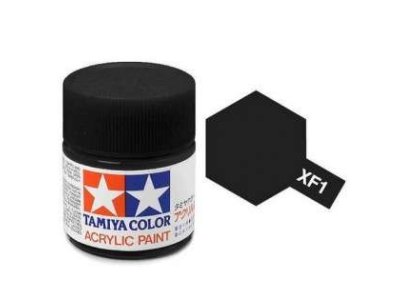 Tamiya XF-1 Black - Matt - Acryl - 23ml - 81301 1 315x315 - TAM81301