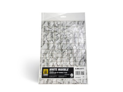 AMMO MIG 8771 Marble White - Square Die-cut Tiles - 2pcs - A mig 8771 1500 - MIG8771-XS