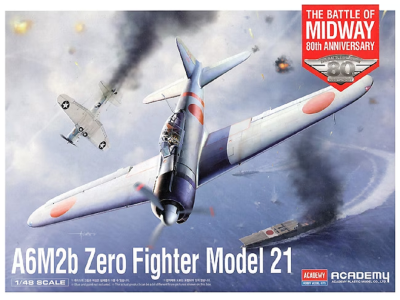 1:48 Academy 12352 Mitsubishi A6M2b Zero Fighter Model 21 - The Battle of Midway - Aca12352 - ACA12352