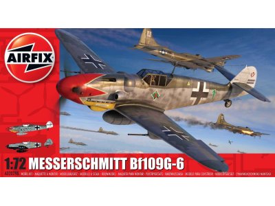 1:72 Airfix 02029B Messerschmitt Bf109G-6 Plane - Af02029b 1 messerschmitt bf109g 6 pack - AF02029B