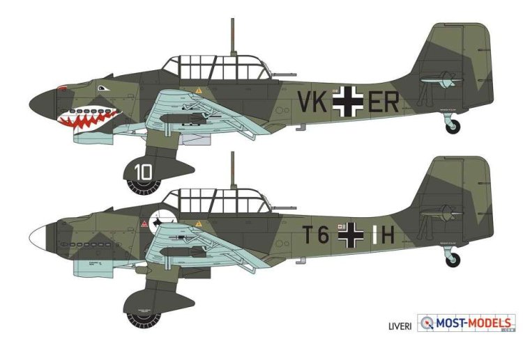 1:72 Airfix 03087A Junkers JU87B-1 Stuka - Af03087a 2 ju87 liveries - AF03087A