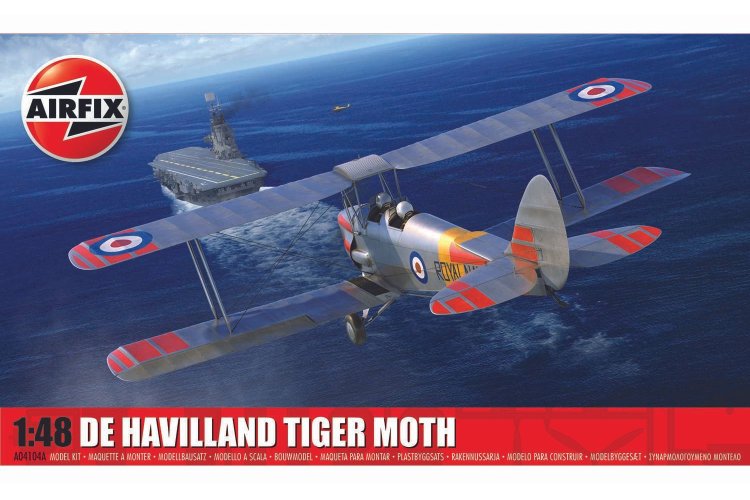 1:48 Airfix 04104A De Havilland DH 82 Tiger Moth - Propeller Vliegtuig - Af04104a 1 - AF04104A