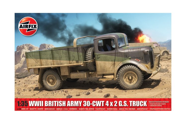 1:35 Airfix 1380 WWII British Army 30-Cwt 4x2 GS Truck - Af1380 1 1 - AF1380