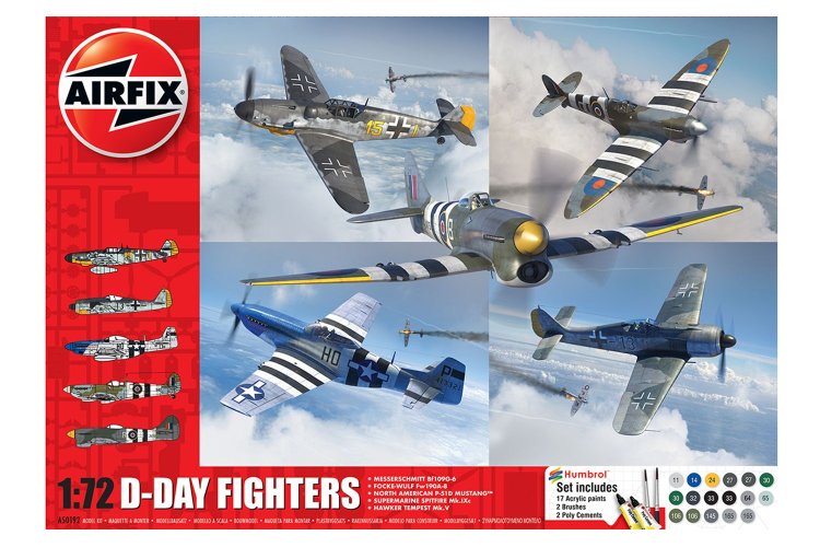 1:72 Airfix 50192 D-Day Fighters - 5 Vliegtuigen - Geschenkset - Af50192 1 - AF50192