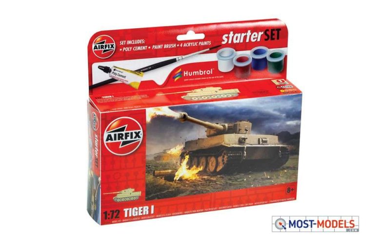 1:72 Airfix 55004 Tiger 1 Tank - Starter Set - Af55004 1 tiger i new box 1 - AF55004