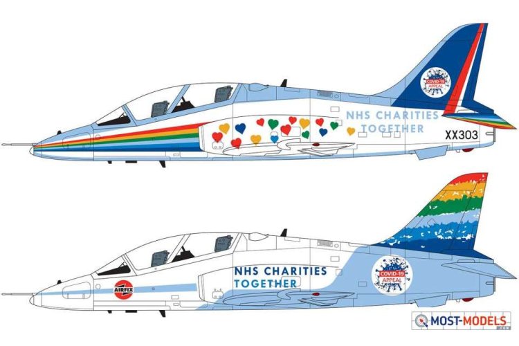 1:72 Airfix 73100 BAE Hawk NHS Livery - Competition Winning Design - Af73100 2 bae hawk nhs livery artwork - AF73100