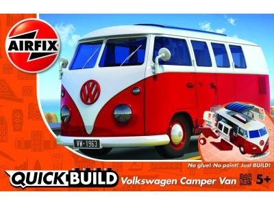 Airfix J6017 QUICKBUILD Volkswagen Camper Van - Afj6017 quickbuild camper van 1front - AFJ6017