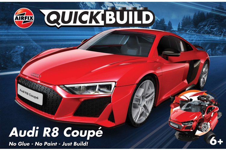 Airfix J6049 QUICKBUILD Audi R8 Coupe Car - Afj6049 quickbuild audi r8 coupe front - AFJ6049