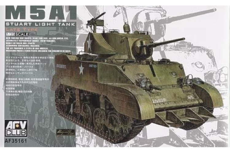 1:35 AFV Club 35161 M5A1 Stuart Light Tank - Late Type - Afv35161 1 - AFV35161