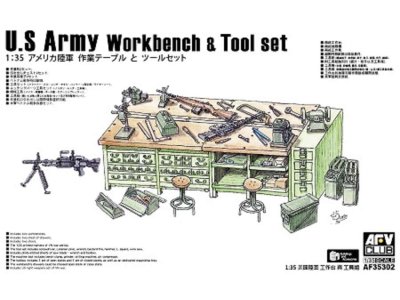1:35 AFV Club 35302 U.S Army Workbench & Tool set - Afvaf35302 - AFVAF35302