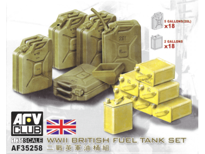 1:35 AFV Club 35258 WWII British fuel tank set  - Afvclub 35258 - AFVAF35258