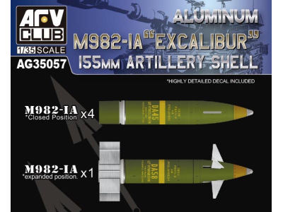 1:35 AFV Club AG35057 Aluminum M982-IA - Excalibur - 155mm Artillery Shell - Afvg35057 01 - AFVAG35057