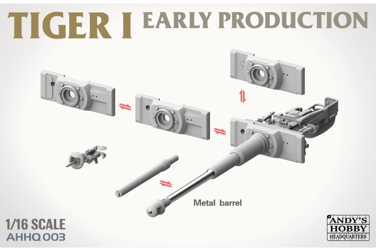 1:16 Andys Hobby Headquarters 003 Tiger I - Early - Command or Early - Ahhq003 8 - AHHQ003