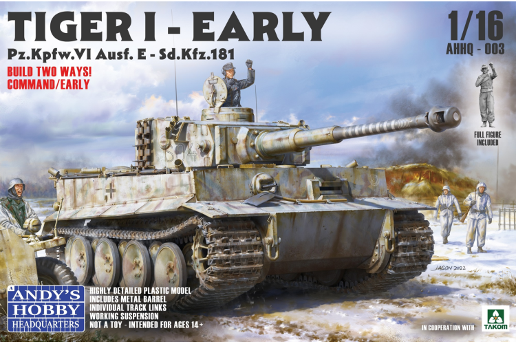 1:16 Andys Hobby Headquarters 003 Tiger I - Early - Command or Early - Ahhq003 9 - AHHQ003