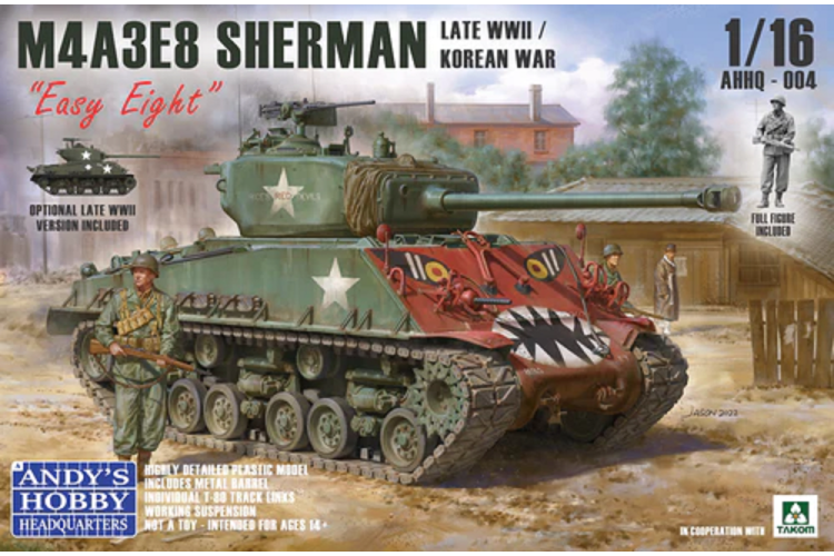 1:16 Andys Hobby Headquarters 004 M4A3E8 Sherman Late WWII Korean War - Ahhq004 1 - AHHQ004