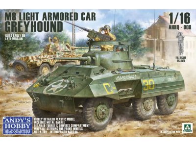 1:16 Andys Hobby Headquarters 008 M8 Light Armored Car Greyhound - Ahhq008 1 - AHHQ008