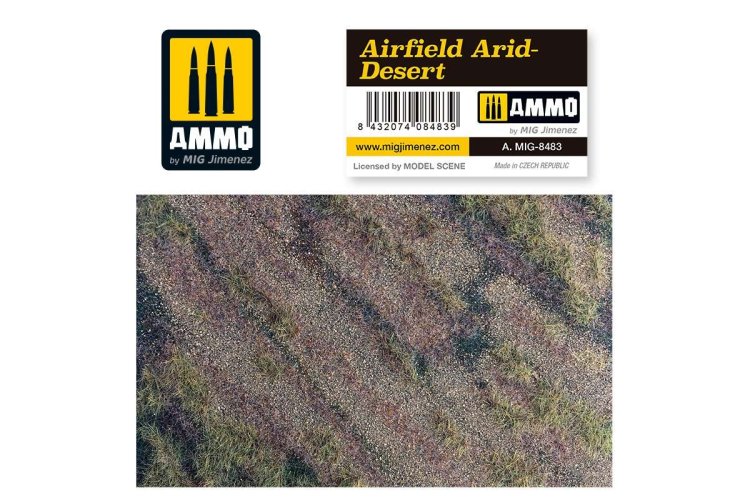 AMMO MIG 8483 Airfield - Arid Desert - Mat for Diorama - Airfield arid desert 1 - MIG8483