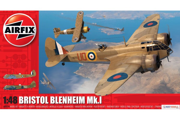 1:48 Airfix 09190 Bristol Blenheim Mk.1 - Airfix a09190 1 bristol blenheim mk1 pack 1 1 - AF09190