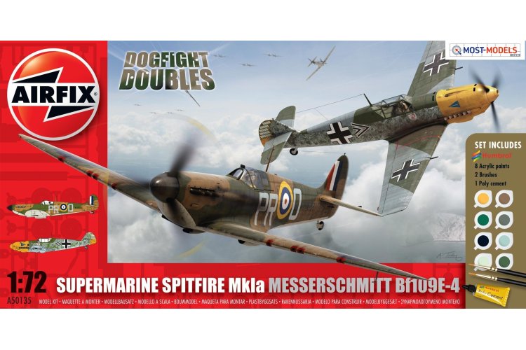 1:72 Airfix 50135 Spitfire MkIa and Messerschmitt Bf109E-4  - Airfixa50135 - AF50135