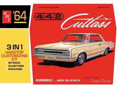 1:25 AMT 1066 1964 Oldsmobile Cutlass 442 Hardtop - American Car - Amt1066 1 - AMT1066