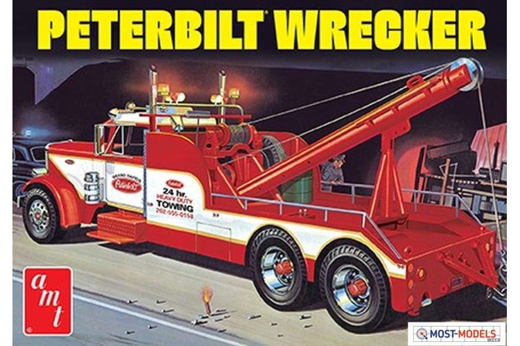 1:25 AMT 1133 Peterbilt 359 Wrecker Truck - Amt1133 amt peterbilt 359 wrecker in 1 25 bouwpakket 1 - AMT1133