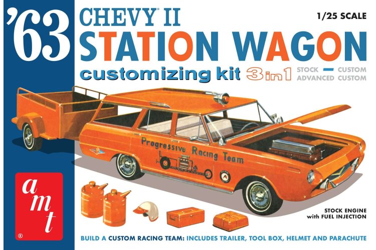 1:25 AMT 1201  1963 Chevy II Station Wagon Car - Amt1201 chevy ii wagon final hr 1 - AMT1201