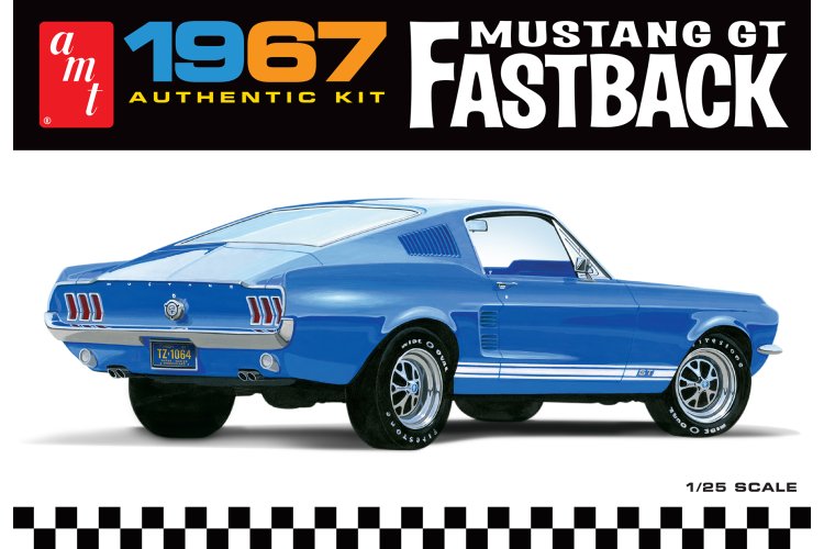 1:25 AMT 1241  1967 Ford Mustang GT Fastback - Amerikaanse Auto - Amt1241 1 - AMT1241