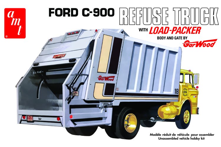 1:25 AMT 1247 Ford C-900 Refuse Garbage Truck with load-packer - Amt1247 ford c 900 garwood lp900 1 - AMT1247