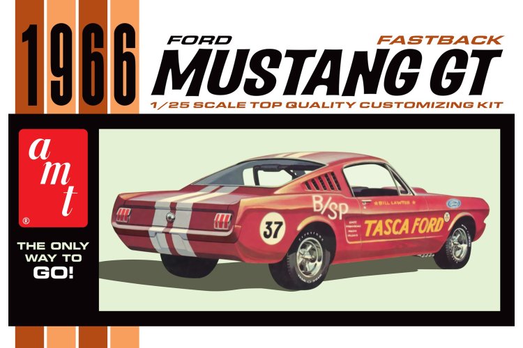 1:25 AMT 1305  1966 Ford Mustang Fastback 2+2 - Amt1305 mustang gt fastback hr final 1 - AMT1305