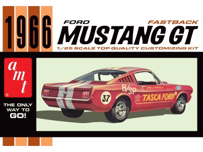 1:25 AMT 1305  1966 Ford Mustang Fastback 2+2 - Amt1305 mustang gt fastback hr final - AMT1305