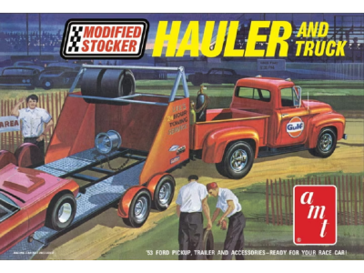 1:25 AMT 1310  1953 Ford Pickup - Modified Stocker Hauler and truck - Gulf - Amt1310 1 - AMT1310