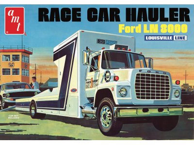 1:25 AMT 1316 Race Car Hauler - Ford LN 8000 Louisville Line - Amt1316 - AMT1316